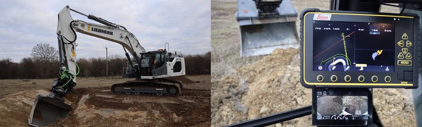 The world’s first Liebherr crawler excavator to be offered with factory-fitted Leica Geosystems machine control technology
